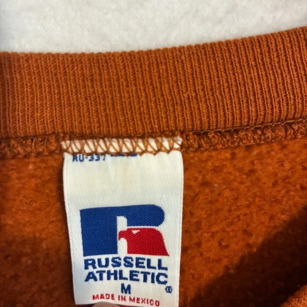 Vtg Russell Texas Longhorns Sweatshirt Adult M Crewneck Embroidered Sweater - Picture 3 of 8